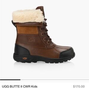 UGG Butte Kids Winter Boots in Brown/Black Sz 1